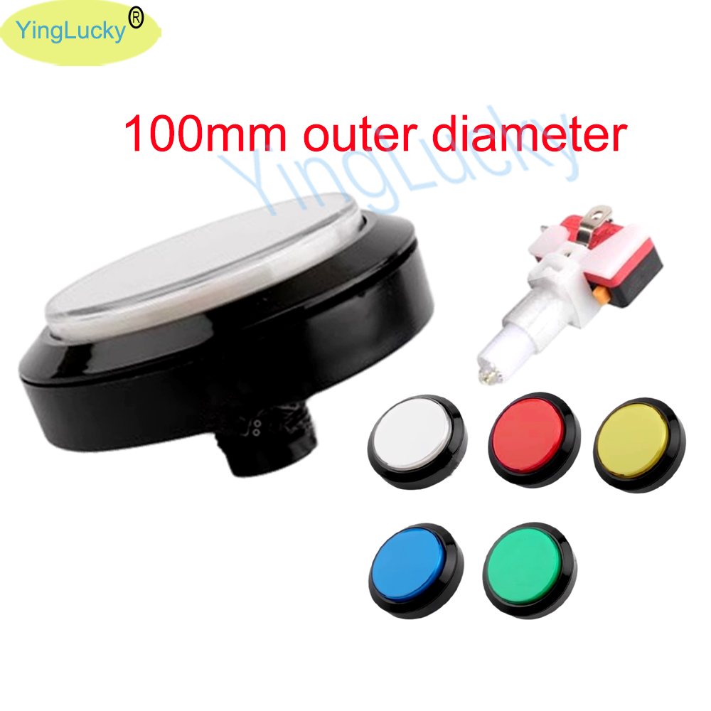 12V アーケード LED ボタン 100mm プレーンラウ - Arcade Vibes のレビューと価格